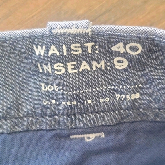 J. Crew Men's Blue/ White Chino style Shorts, Size 40 New - Picture 5 of 6